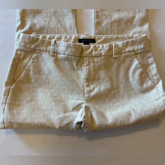 Tommy Hilfiger tan white polka dots pants size 6 - Picture 3 of 8